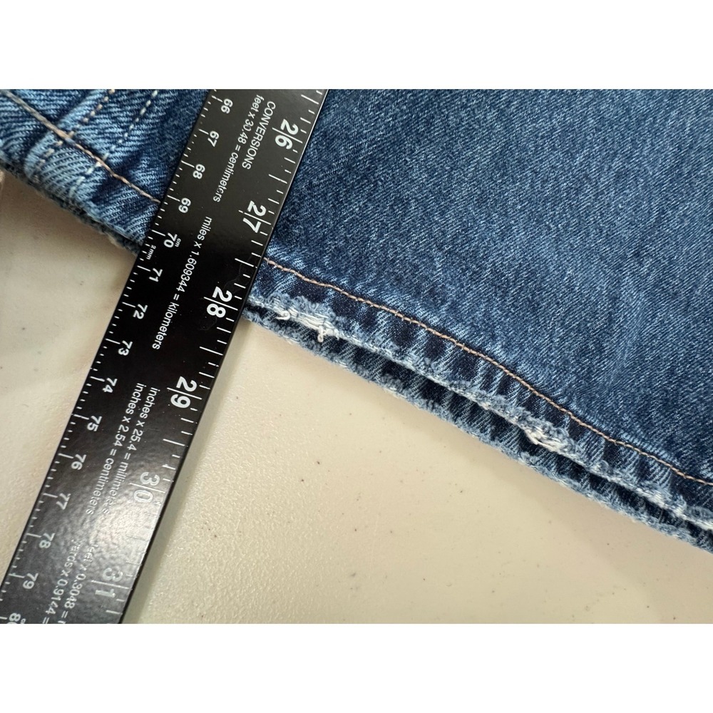 Hollister Jeans Women 18S Blue Curvy Mid-Rise Baggy Denim Short Relaxed Fit - Picture 6 of 8